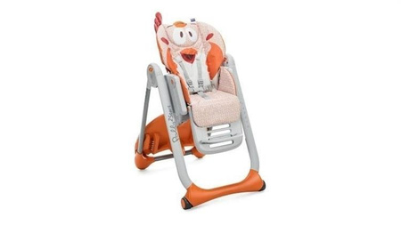 Chicco Polly 2 Start 4 Koła Krzesełko Do Karmienia Happy Silver