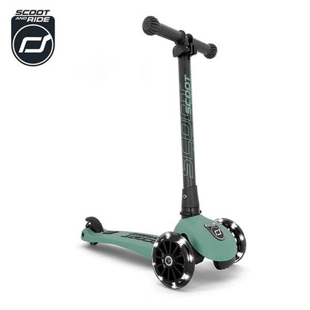 Scootandride Highwaykick 3 LED Hulajnoga Składana Ze Świecącymi Kółkami 3+ Mint || Forest