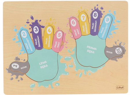 Trefl Paluszki Liczbuszki Zabawki Drewniane 61396