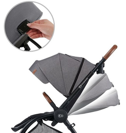 Kinderkraft Evolution Wózek Spacerowy + Cocoon Platinum Grey