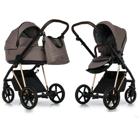 Roan Ivi 2.0 Wózek Głęboko-Spacerowy Rama Rose Gold Mocca