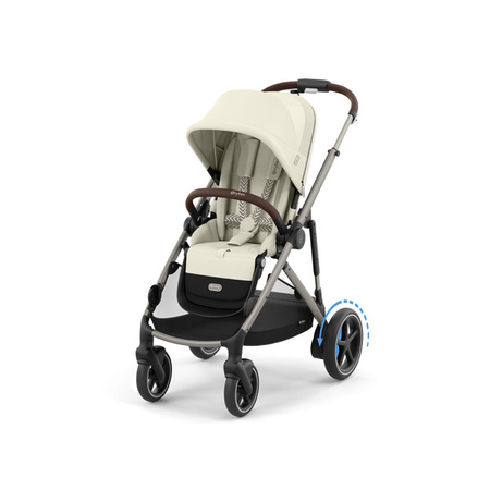 Cybex E-Gazelle S Wspomagany Wózek Spacerowy Rama Taupe Seashell Beige