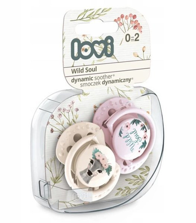 Lovi Smoczek Silikonowy Dynamiczny 0-2 M 2 Szt Wild Soul 22/881 Girl