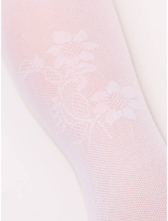 Yoclub! Rajstopy Ażurowe 30DEN Białe 152-158