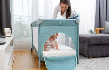 Caretero Łóżeczko Turystyczne Basic Plus Graphite