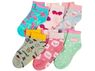 Yo! Skarpetki Dziewczęce 6 Pak Rozmiar 31-34 