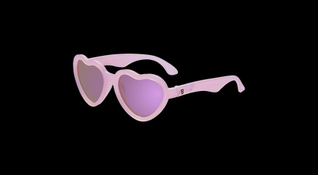 Babiators Heart Frosted Pink Polaryzacja P-HRT503-S Rozmiar 0-2+ Purple Mirrored Lens