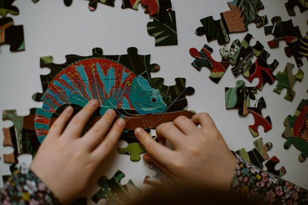 USZKODZONE OPAKOWANIE Mudpuppy Puzzle świecące w ciemności Żaby i jaszczurki 100 elementów 5+