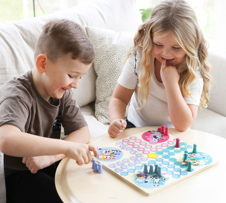 Micki Bluey Drewniana Gra Strategiczna Chińczyk