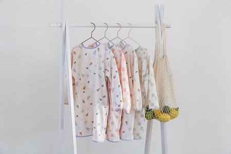 Lassig Fartuch z długim rękawem wodoodporny Happy Fruits Light blue