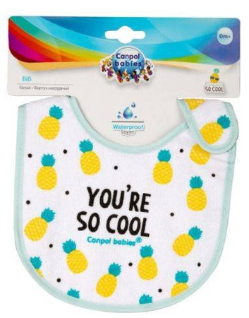 Canpol Śliniak Nieprzemakalny z Frotte So Cool 15/114_tur Ananasy