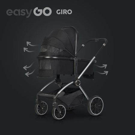 EasyGo Giro Wózek Głęboko-Spacerowy Ebony Black