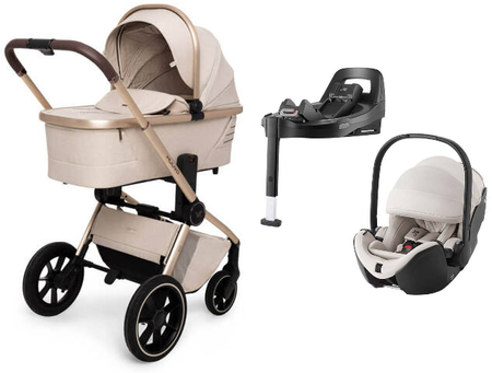 Muuvo Quick Boho Wózek Głęboko-Spacerowy + Britax Romer Baby-Safe Pro Fotelik Samochodowy 0-13kg + Baza