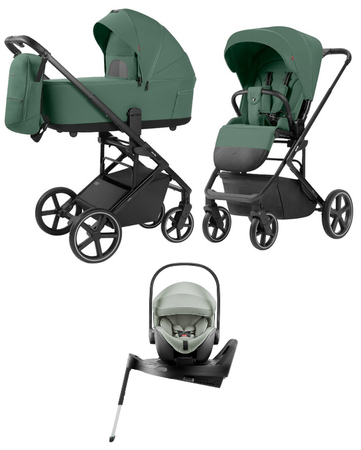 Carrello Alfa CRL-6522 Wózek Głęboko-Spacerowy 2w1 + Britax Romer Baby-Safe Pro Fotelik Samochodowy 0-13kg + Baza