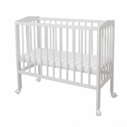 Waldin Łóżeczko Dostawne 2w1 z Materacem Białe