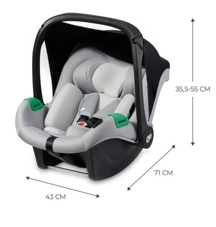Kinderkraft Mink Pro I-Size Fotelik Samochodowy 0-13kg Szary