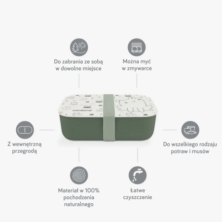 Miniland Pojemnik Śniadaniowy ECO-friendly 1L - Żabka