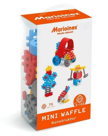 Marioinex Klocki Waffle Mini 70 Sztuk Konstruktor Chłopiec