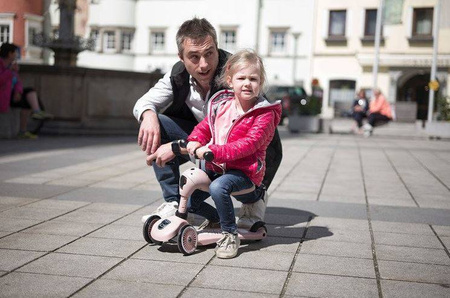 Scootandride Highwaykick 1 2w1 Jeździk i Hulajnoga 1-5 lat + Plecak Rose