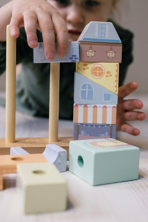 Joueco The Wildies Famil Drewniane klocki kamieniczka