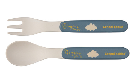 Canpol Babies Bonjour Paris Zestaw Naczyń 5 Elementów Granatowy 9/227_blu