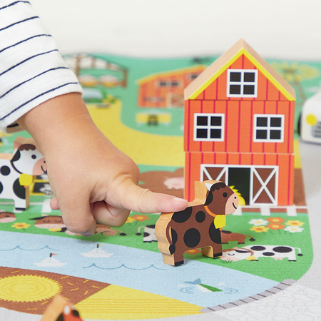 Janod Zestaw klocków i figurek 34 el. Wieś Cross Roads 2+