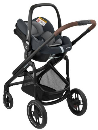 Maxi-Cosi Plaza + Wózek Głęboko-Spacerowy 2w1 Essential Graphite