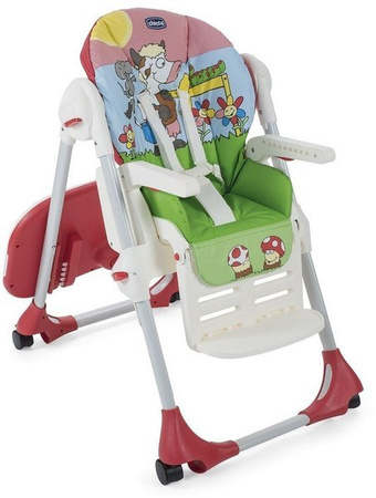 Chicco Krzesełko Do Karmienia Polly Easy 4 Koła Country Farm