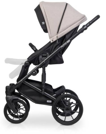 Riko Nuno Pro Wózek Głęboko-Spacerowy 2w1 z Miękką Gondolą Sand