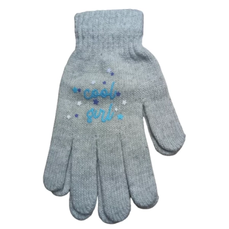 Yo! Rękawiczki Dziecięce Szare Pięciopalczaste Rozmiar 18 cm