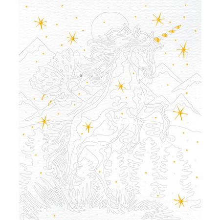 Janod Zestaw kreatywny Malowanie po numerach Jednorożce 2 obrazy 7+