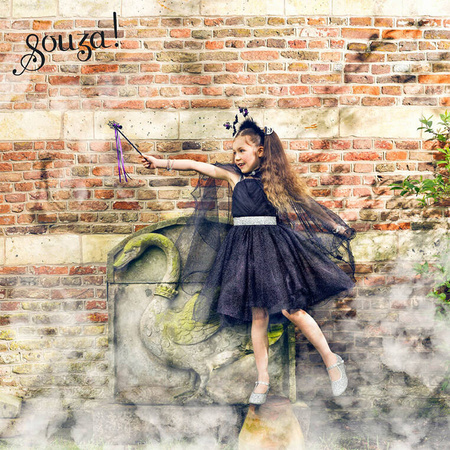 Souza! Czarny kostium peleryna tiulowa Julietta 5-7 lat