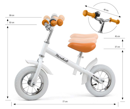 Milly Mally Rowerek Biegowy Marshall Air White