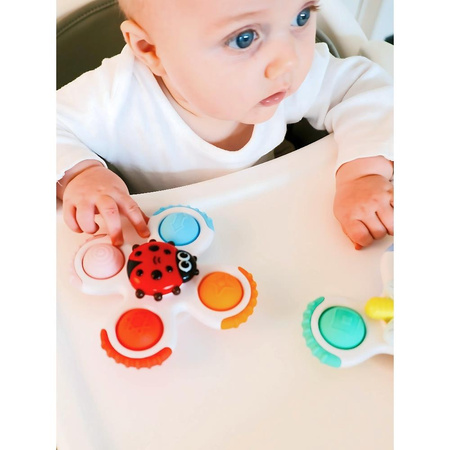 Bo Jungle Sensoryczne spinnery z przyssawką 3 sztuki 12 m-cy