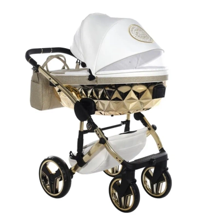 Tako Handcraft Glitter Wózek Głęboko-Spacerowy 02 White/Gold