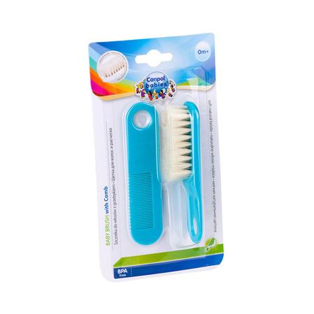 Canpol Babies Szczotka + Grzebień Do Włosów Miękka Mix