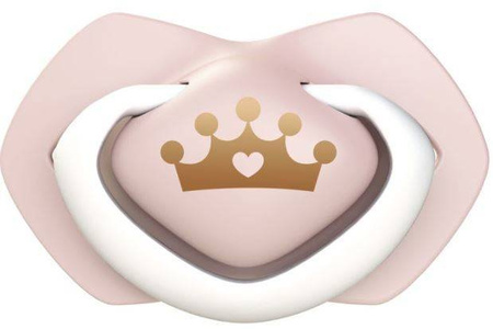 Canpol babies - Zestaw Smoczków Uspokajających Silikonowych Symetrycznych Light Touch Royal Baby 0-6m (2szt.) 22/650_pin Pink
