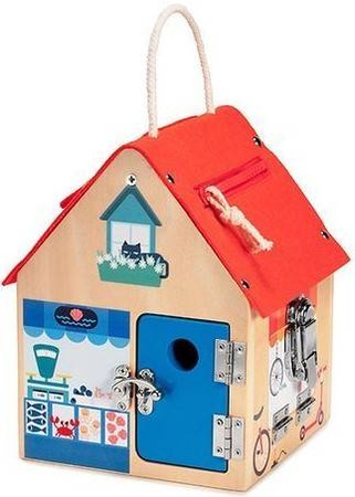 Lilliputiens Drewniany Domek Manipulacyjny Z Zamkami Lisek Włamywacz 3 Lata+
