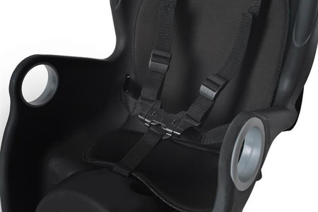 FOTELIK ROWEROWY ADVENTURER MOCOWANY NA BAGAŻNIK LUB RAMĘ 5-PUNKTOWE PASY DO 22 KG CZARNY Czarny