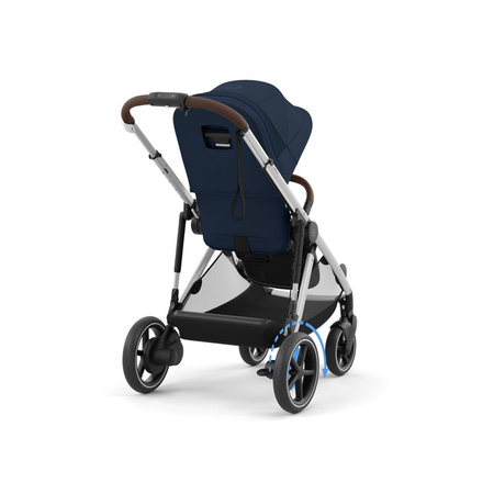 Cybex E-Gazelle S Wspomagany Wózek Spacerowy Rama Srebrna Ocean Blue