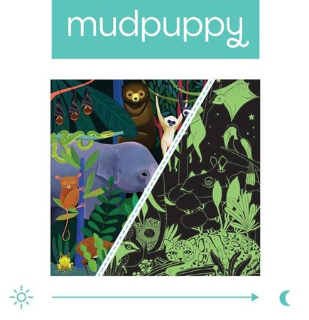 Mudpuppy Puzzle Rodzinne Świecące W Ciemności Dżungla 500 Elementów 8+