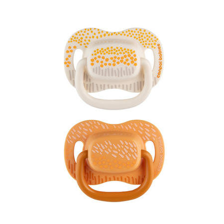 Canpol Babies Mountains Smoczek Uspokajający Silikon Symetryczny 0-6m 2 szt 34/930_yel Żółty