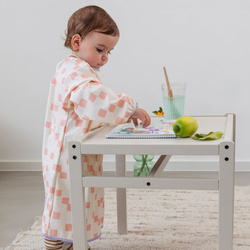 Lassig Fartuch z długim rękawem wodoodporny Happy Fruits Peach