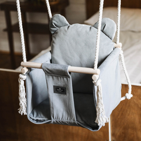 Natilu Swing Huśtawka Bear Grey Velvet