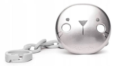 Suavinex Klips do smoczka Premium Kotek szary Hygge Baby Szary