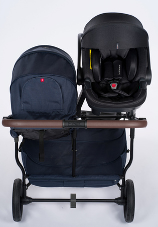 Mast M.Twin x Wózek Bliźniaczy Mast Swiss Design Koła Light Blueberry