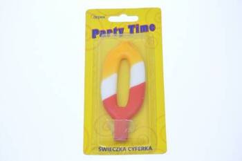 Arpex Świeczki Urodzinowe Party Time Cyfra 0