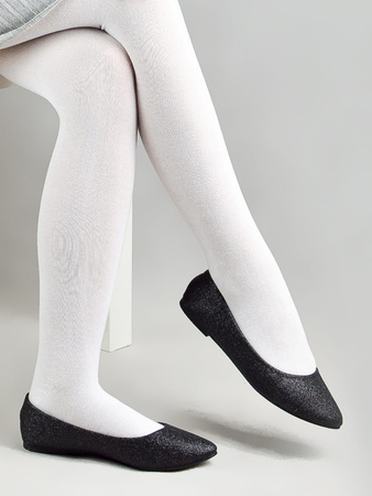 Noviti Rajstopy Bawełniane Gładkie Białe 104-110