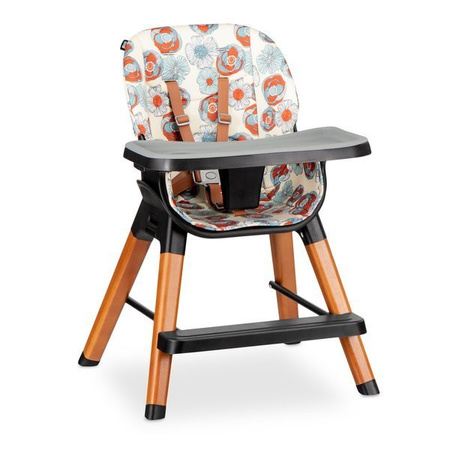 Lionelo Mona Drewniane Krzesełko Do Karmienia Flower