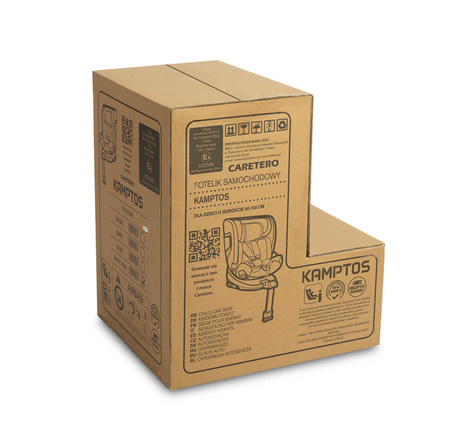 Caretero Kamptos i-Size Fotelik Samochodowy 0-36 kg Grey